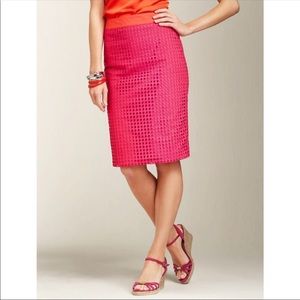 Talbots petites 6P hot pink and orange skirt